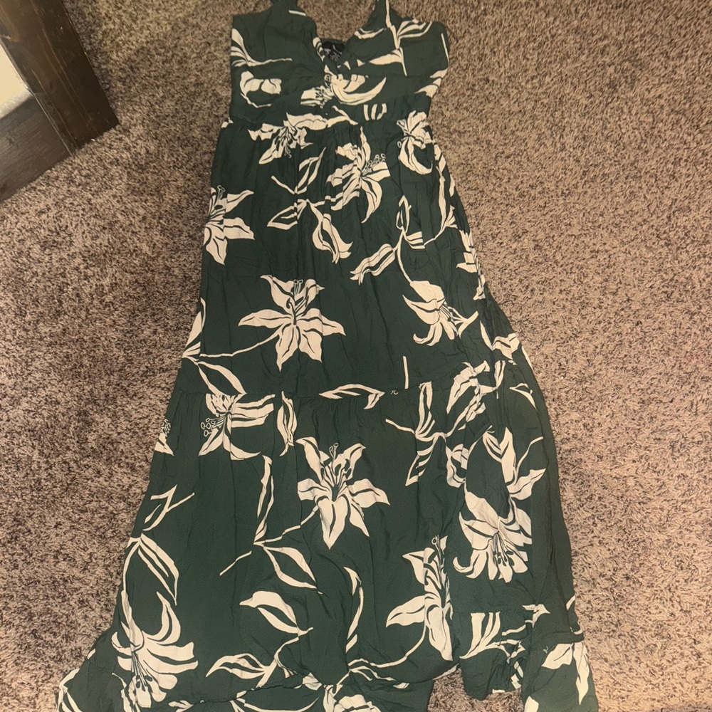 Angie Green and Cream Patterned Dress